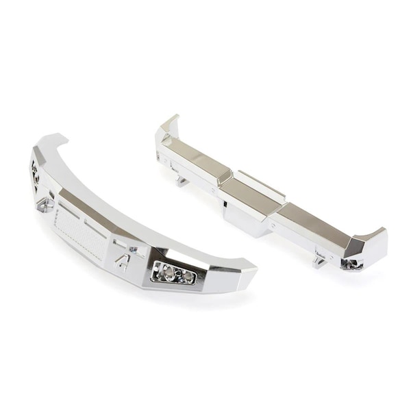 Plushdeluxe KAOS Silver Chrome Bumper Set Front & Rear for F250 & F450 Racing Parts PL3522313 - main